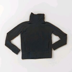 Lululemon Go Forward Sweatshirt Womens 4 Black Cowl Neck Long Sleeves